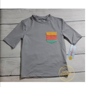 NWT Cat & Jack Gray Rashguard XS